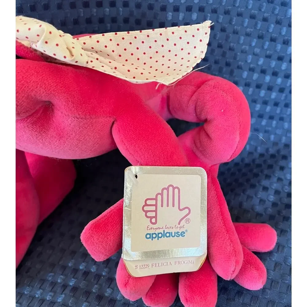 Applause Felicia Frog Pink Plush Stuffed Animal Toy 12